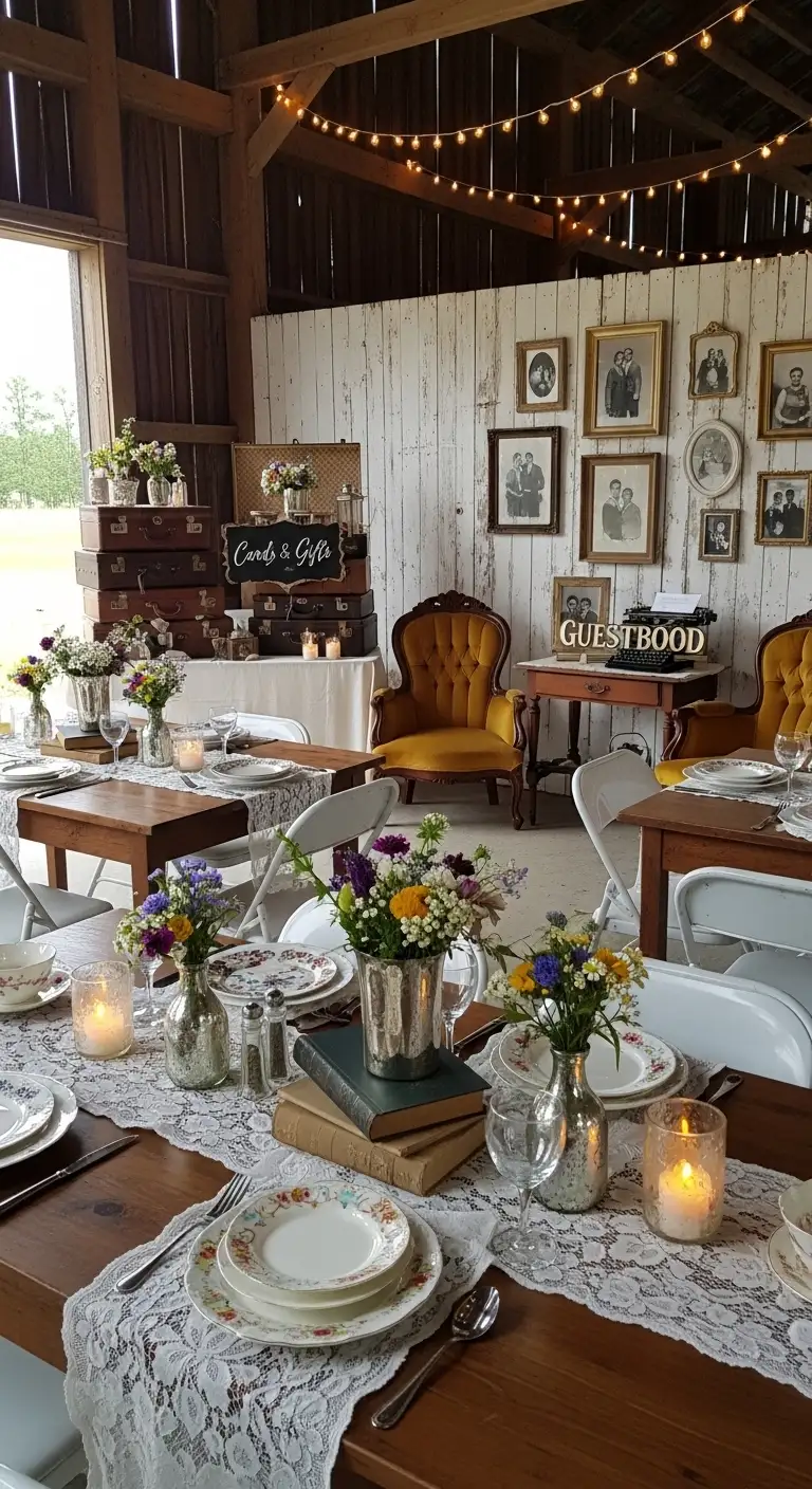 Ombre Rusty Orange Wedding Cake Repurposed or Vintage Decor for a Timeless Feel