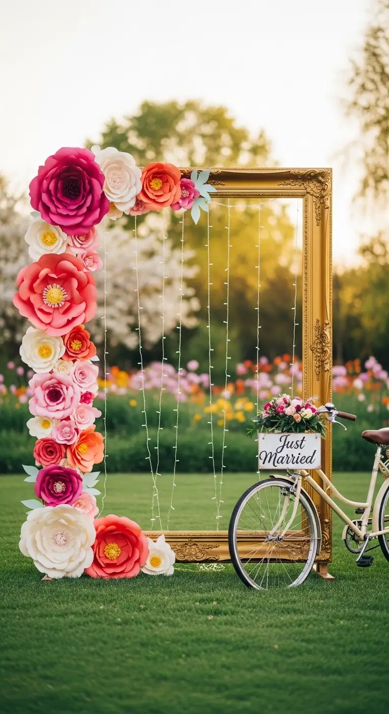 Ombre Rusty Orange Wedding Cake Creative Backdrops for Photo Opportunities