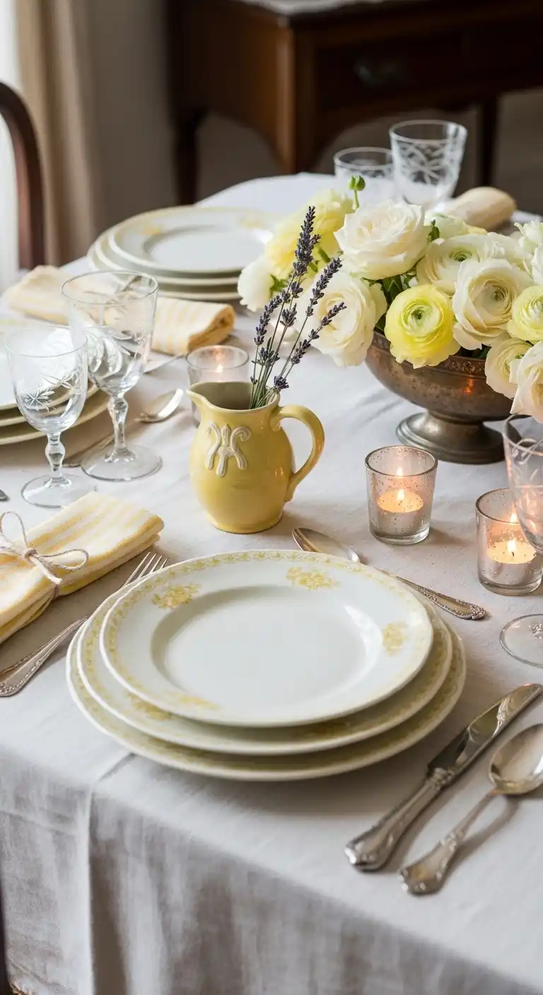 Ombre Rusty Orange Wedding Cake Soft Yellow and Cream Vintage Table Setting