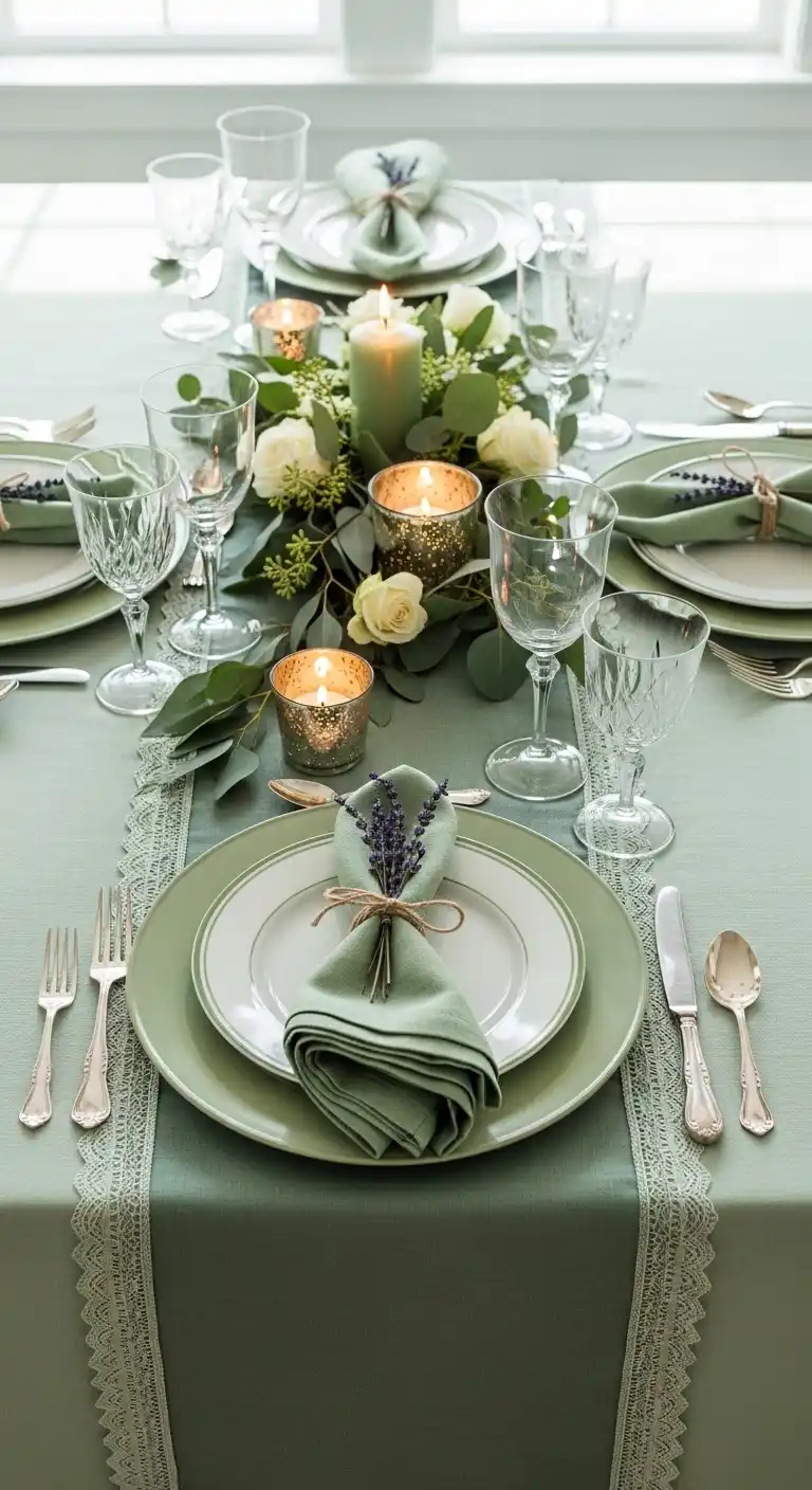 Cohesive Sage Green Table Setting Cohesive Sage Green Table Setting