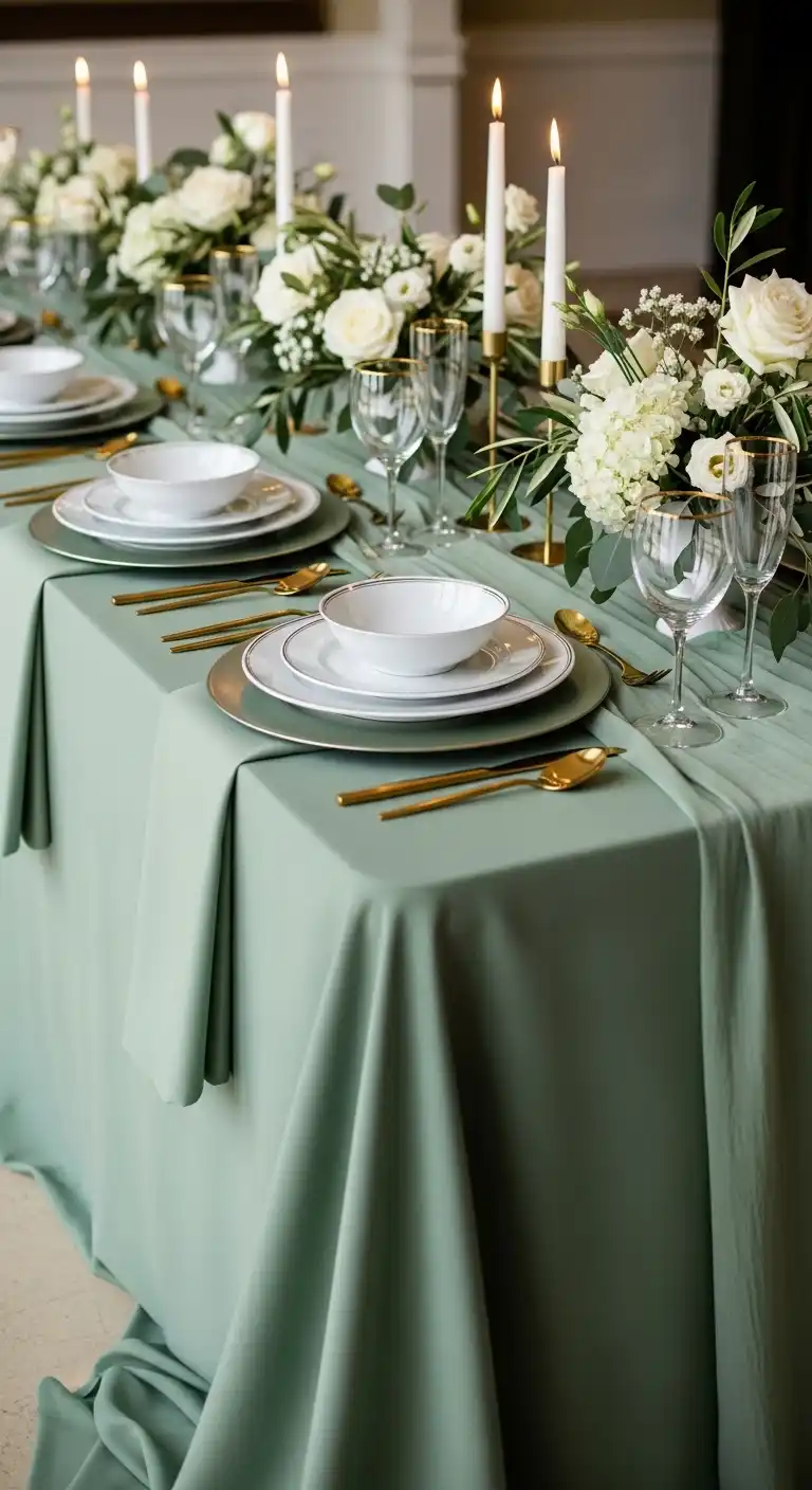 Ombre Rusty Orange Wedding Cake Avoid with Sage Green Wedding Tables