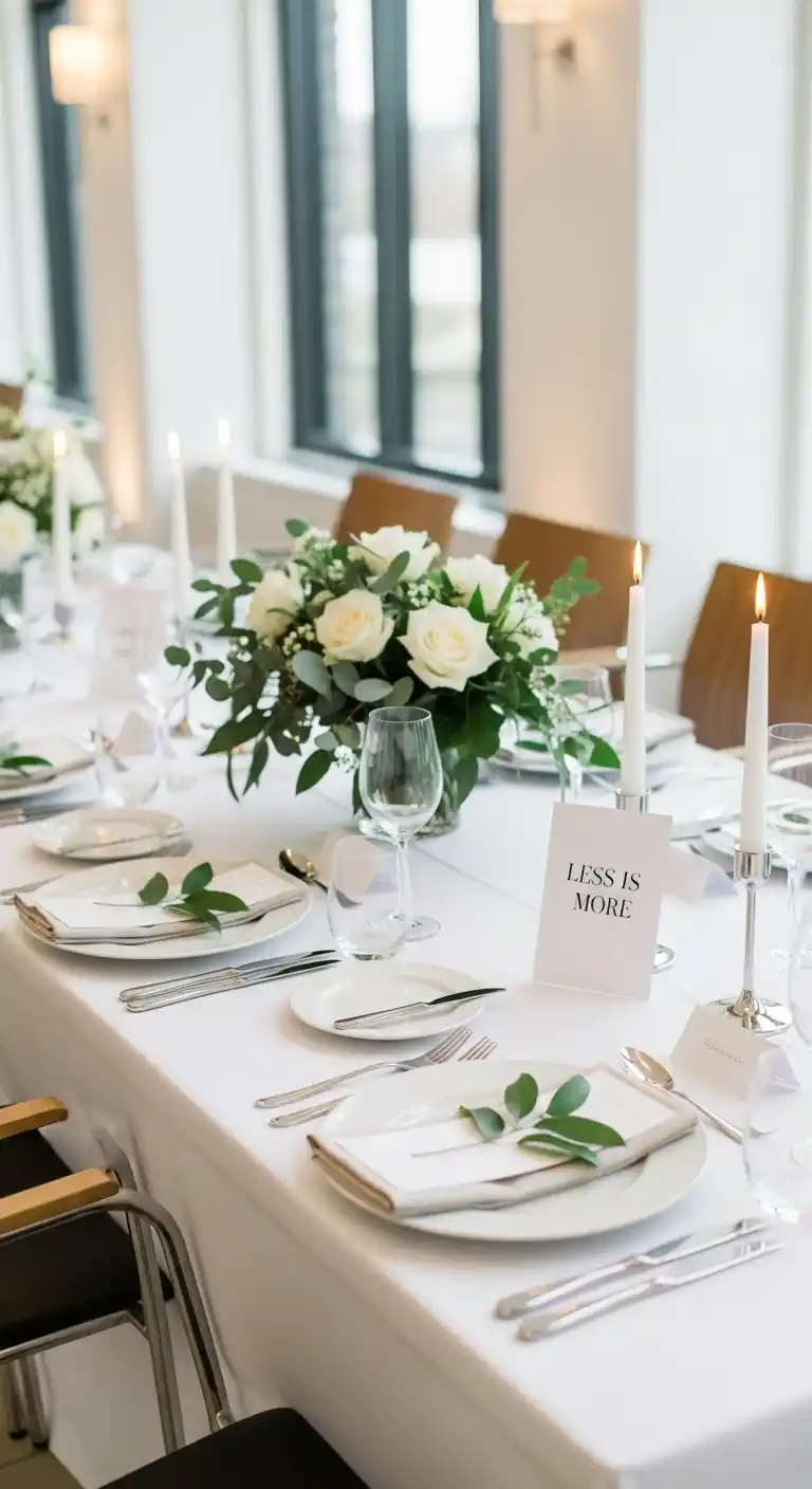 Minimalist Wedding Decor Minimalist Wedding Decor