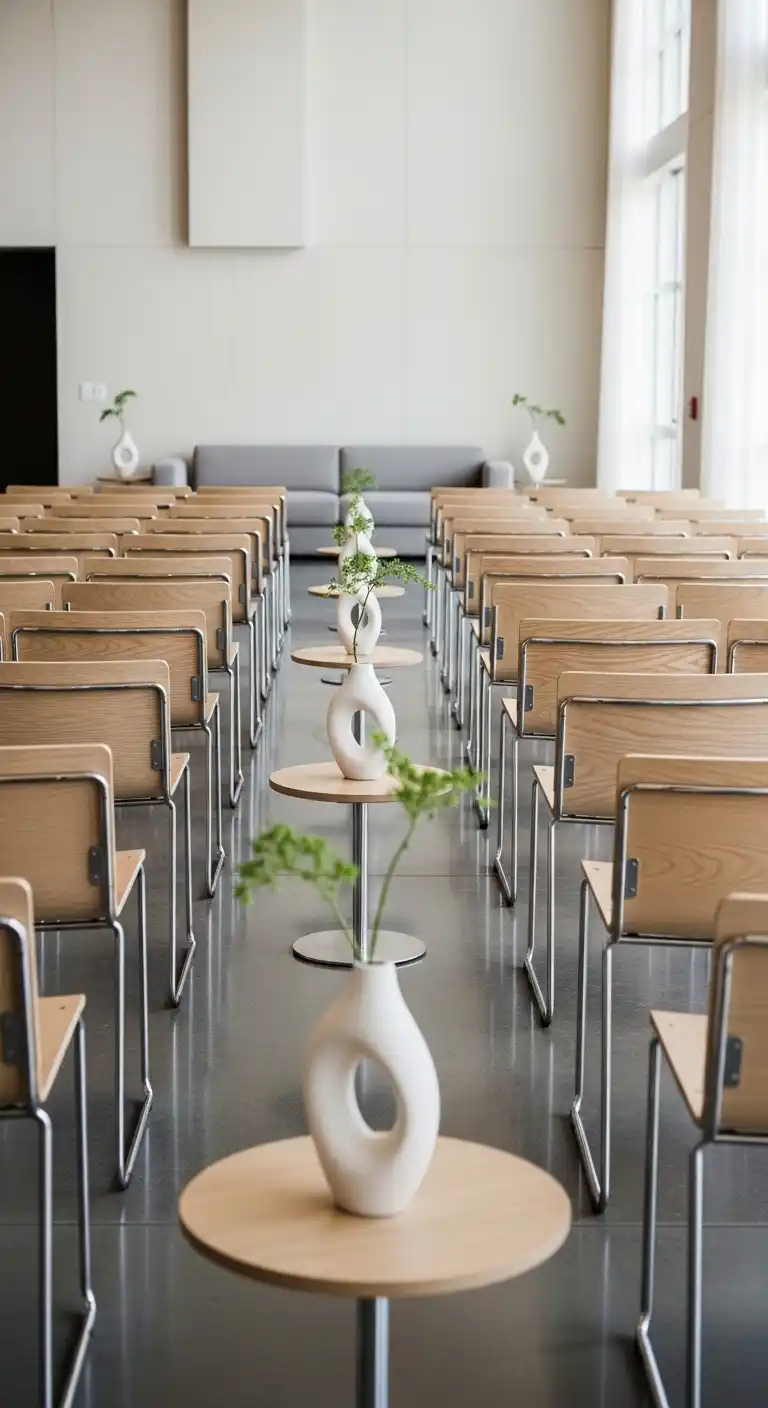 Ombre Rusty Orange Wedding Cake Minimalist Wedding Backdrops