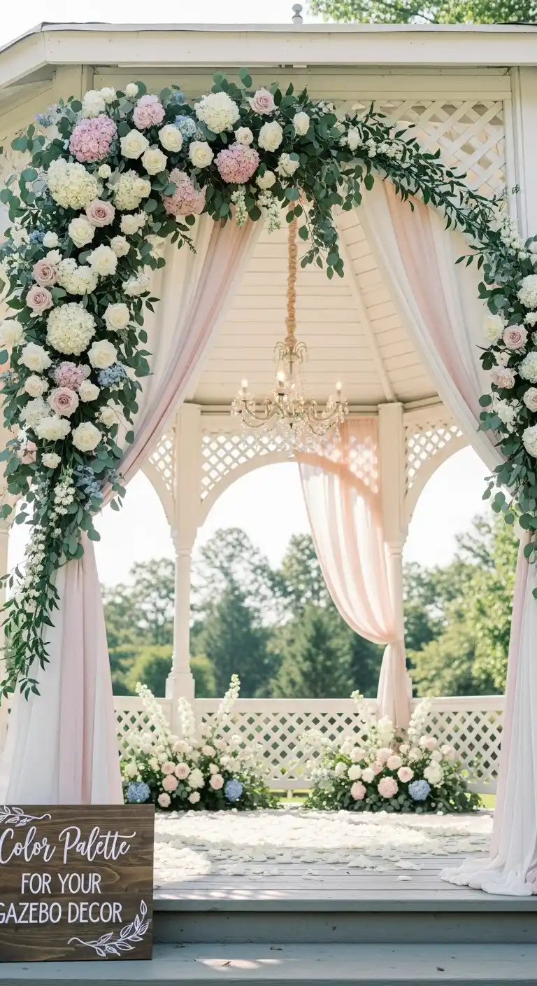 Ombre Rusty Orange Wedding Cake Color Palette for Your Gazebo Decor