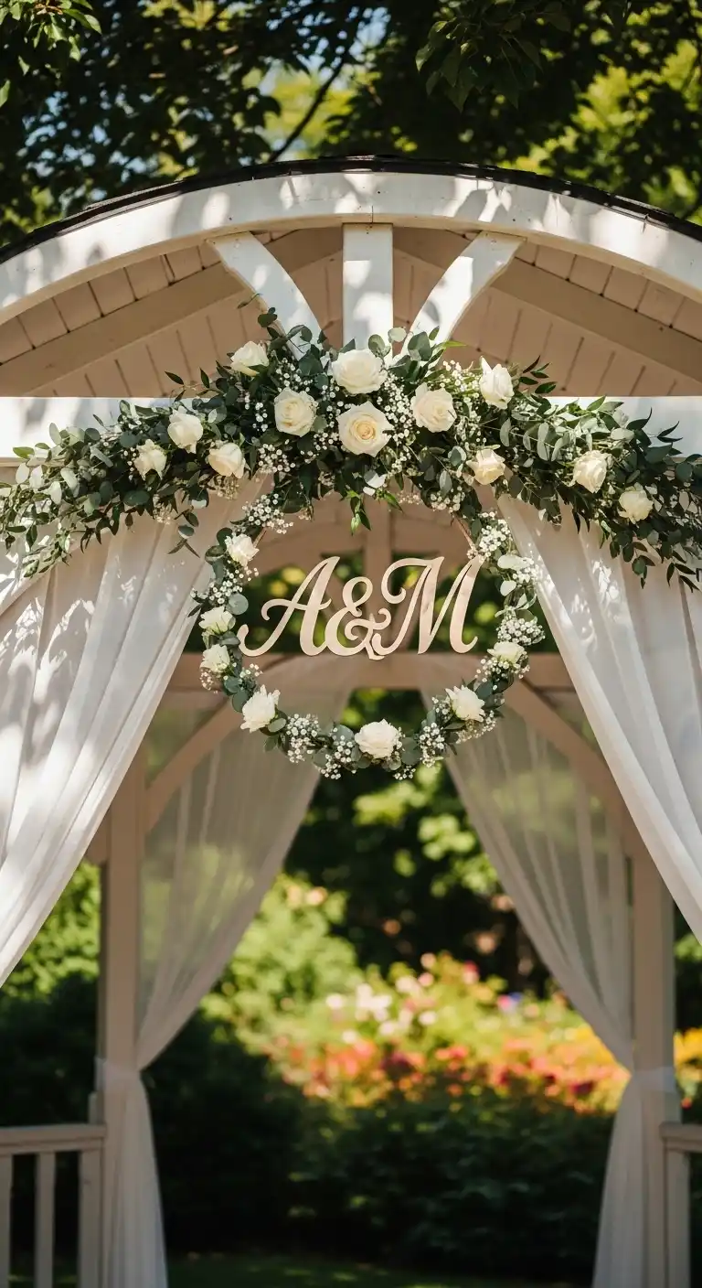 Ombre Rusty Orange Wedding Cake Personalized Monograms or Signs