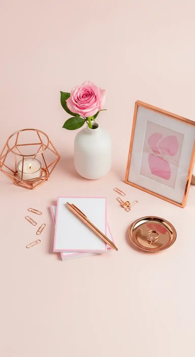 Ombre Rusty Orange Wedding Cake Rose Gold Accents for a Modern Pink Touch