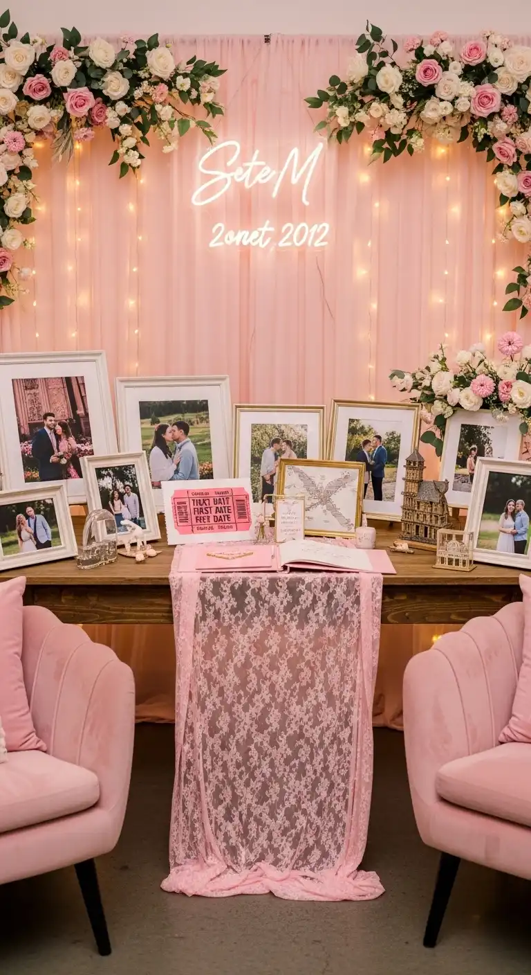 Ombre Rusty Orange Wedding Cake Personalized Pink Decor Corners for Storytelling