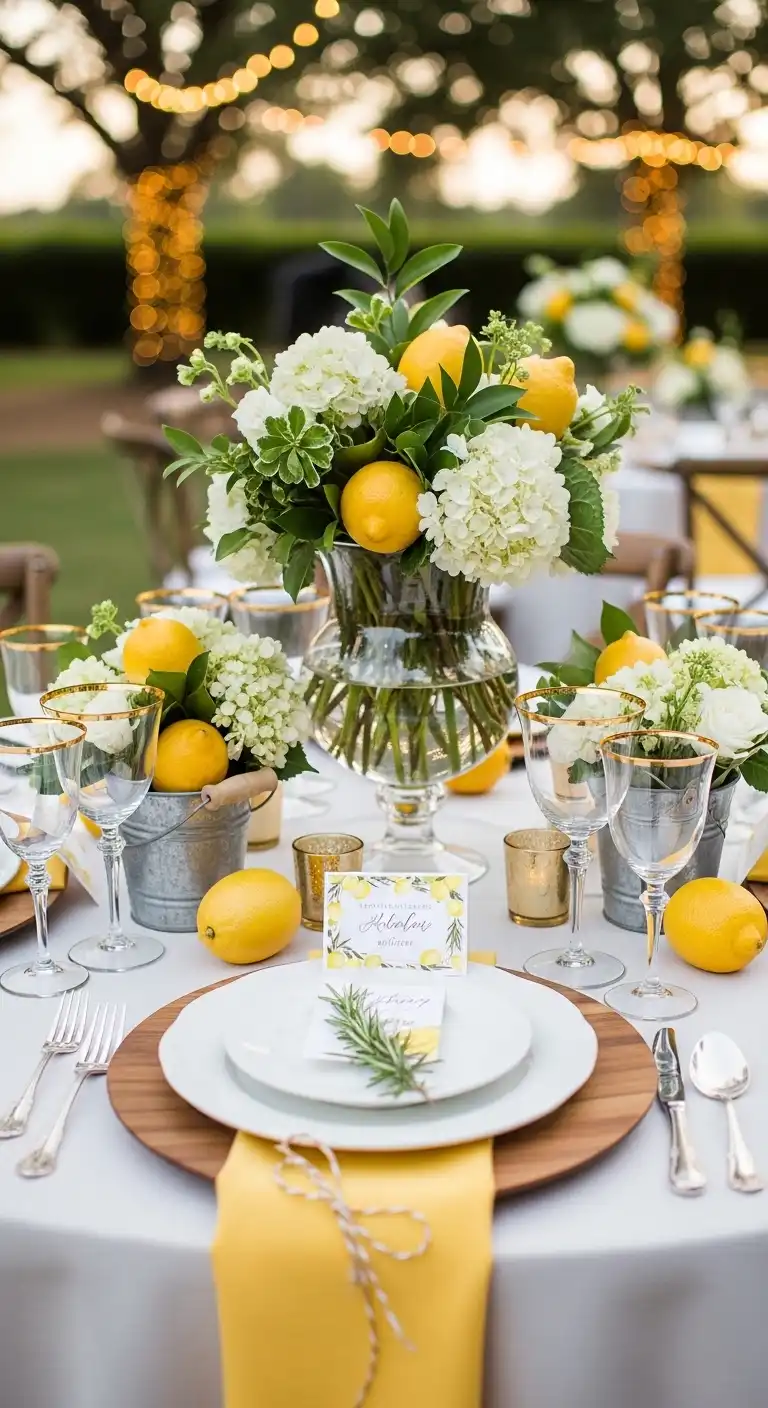 Ombre Rusty Orange Wedding Cake Lemon Wedding Decor Ideas for Your Big Day