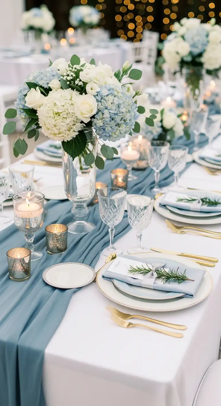 Ombre Rusty Orange Wedding Cake Incorporating Blue Into Wedding Decor