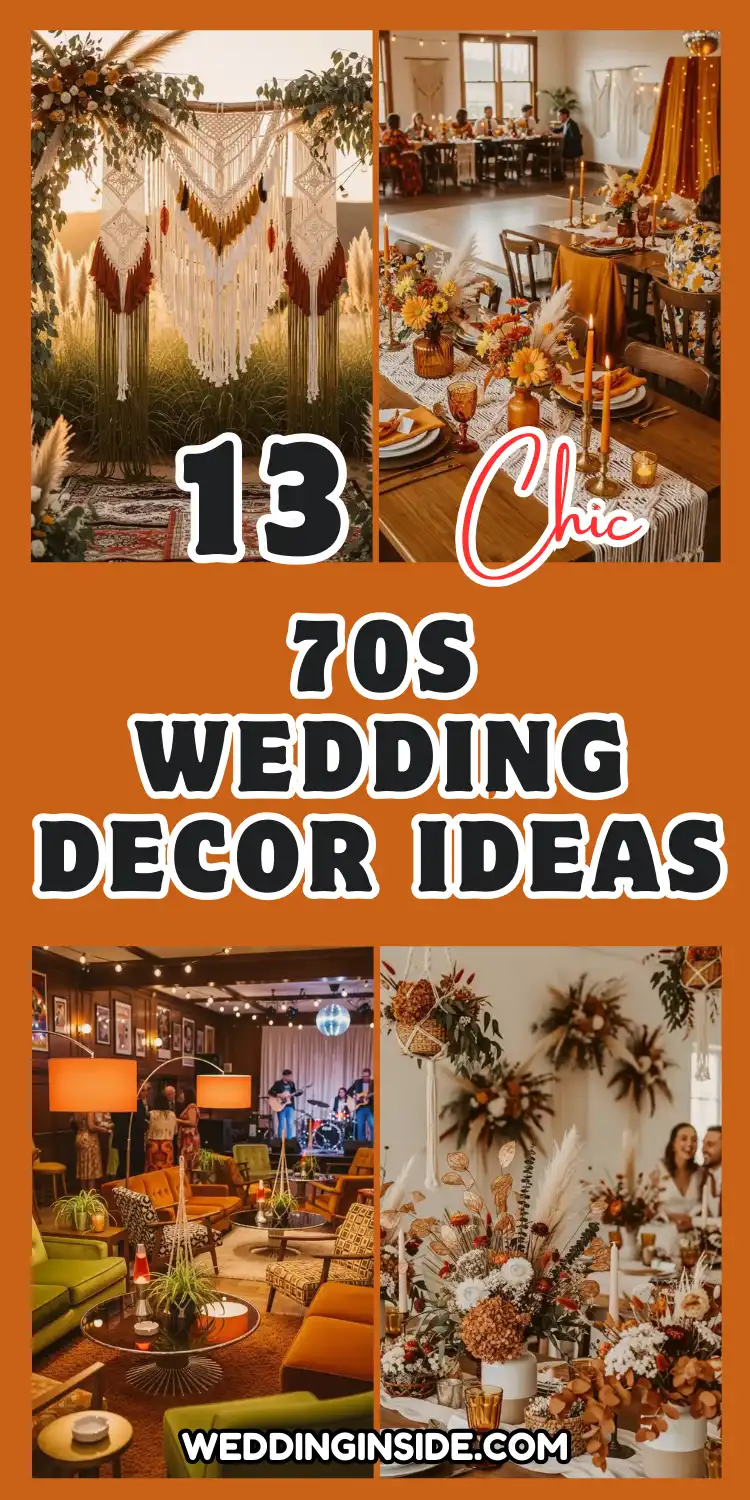 13 70s Wedding Decor Ideas That Feel Groovy & Chic 2 70s Wedding Decor