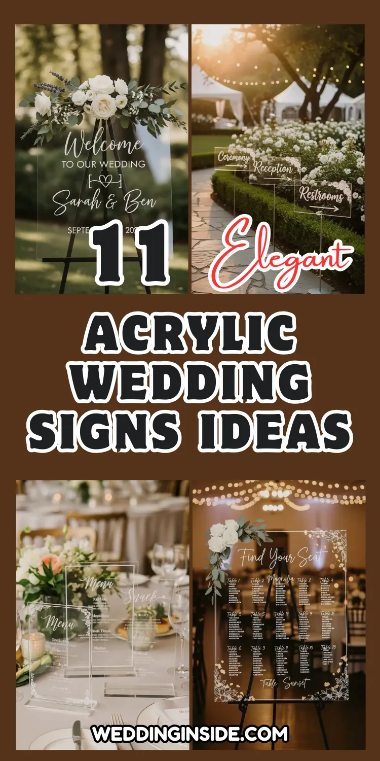 11 Elegant Acrylic Wedding Signs Ideas You’ll Adore 2 Acrylic Wedding Signs