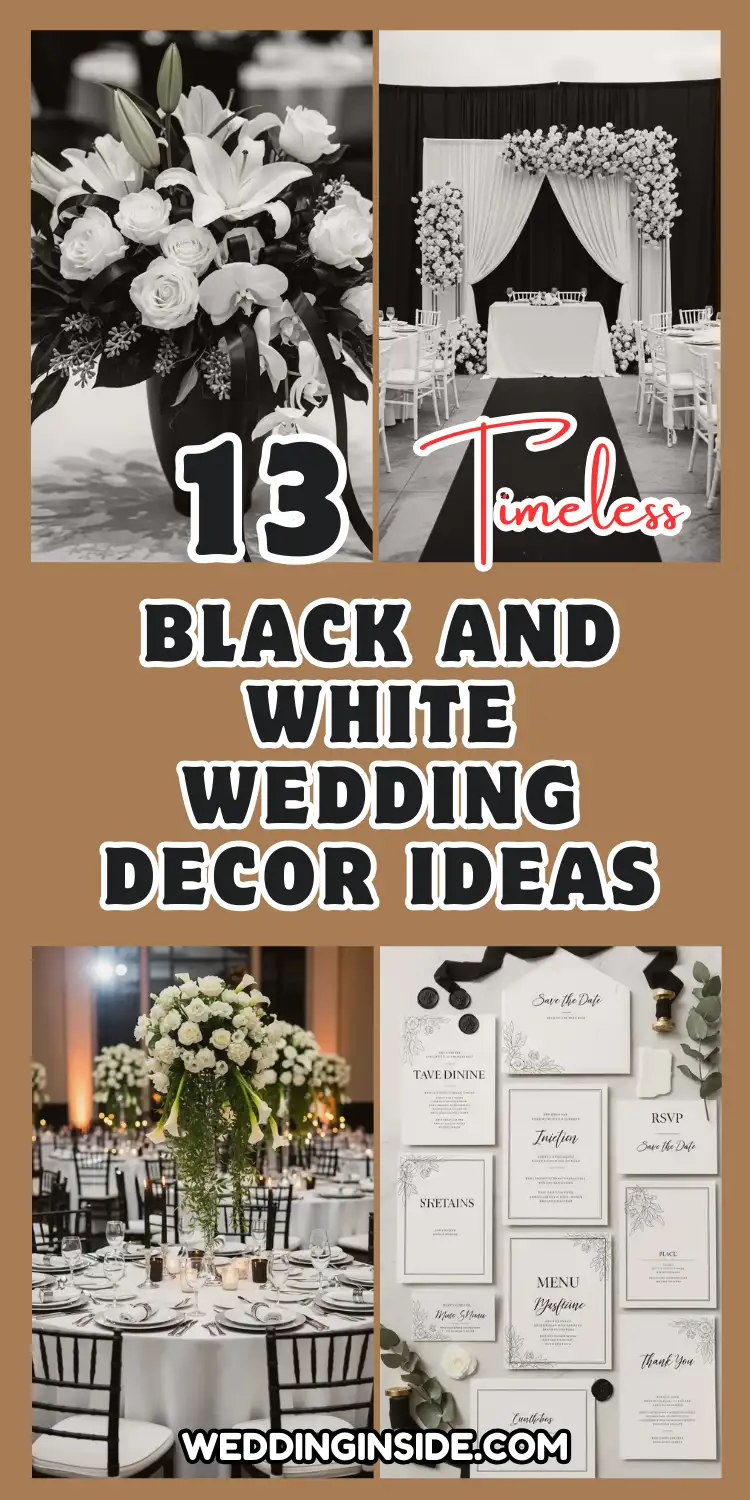 13 Black and White Wedding Decor Ideas for a Timeless Look 2 Black and White Wedding Decor