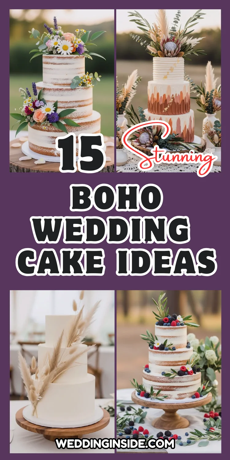 Stunning Boho Wedding Cake: 15 Ideas for Your Big Day 2 Boho Wedding Cake