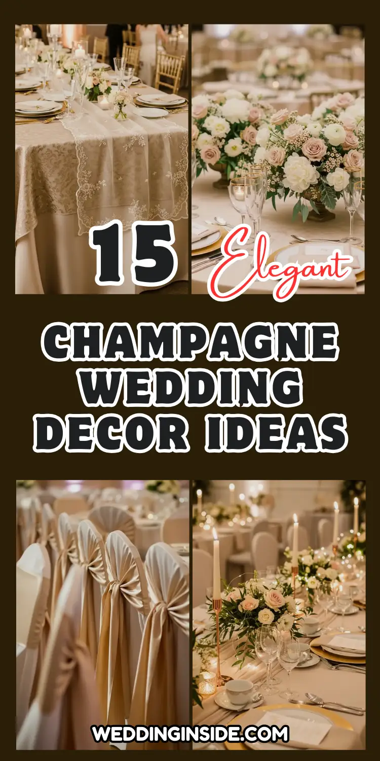 15 Elegant Champagne Wedding Decor Inspirations 2 Champagne Wedding Decor