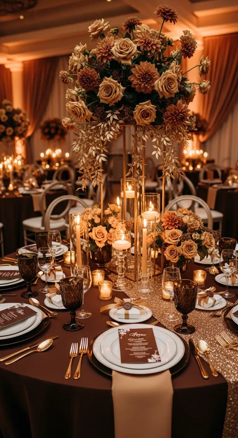 Shades of Brown Wedding Theme: 8 Elegant Ideas 5 Chocolate and Caramel Elegance