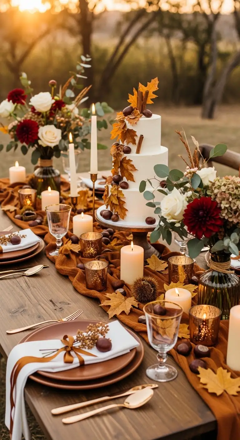 Shades of Brown Wedding Theme: 8 Elegant Ideas 7 Cinnamon and Chestnut Warmth