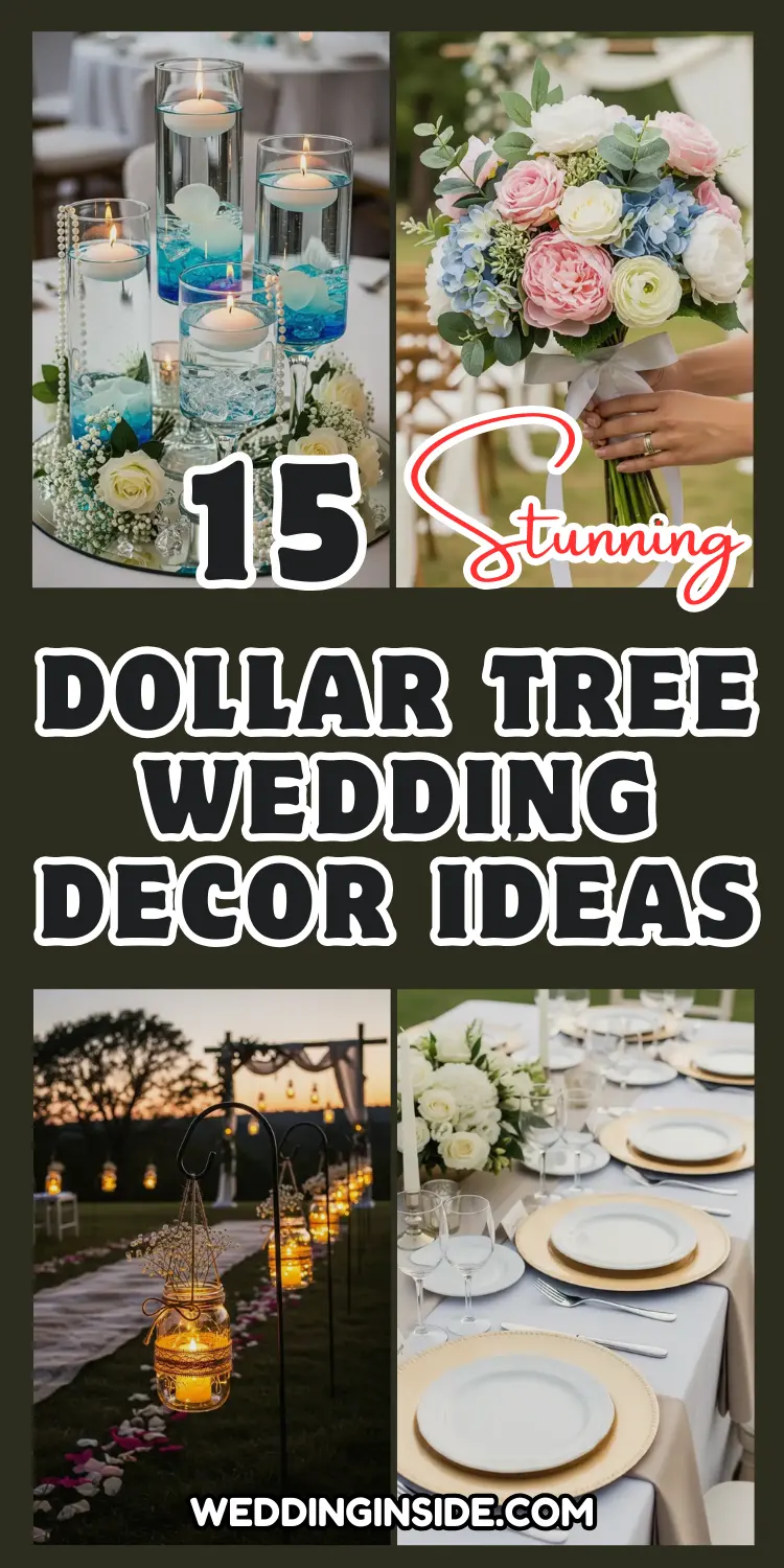 15 Dollar Tree Wedding Decor Ideas That Look Stunning on a Budget 2 Dollar Tree Wedding Decor