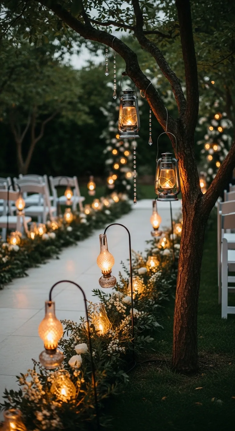 8 Wedding Oil Lamp Decor Ideas to Light Up Your Big Day 9 Outdoor Garden Wedding Oil Lamp Ideas
