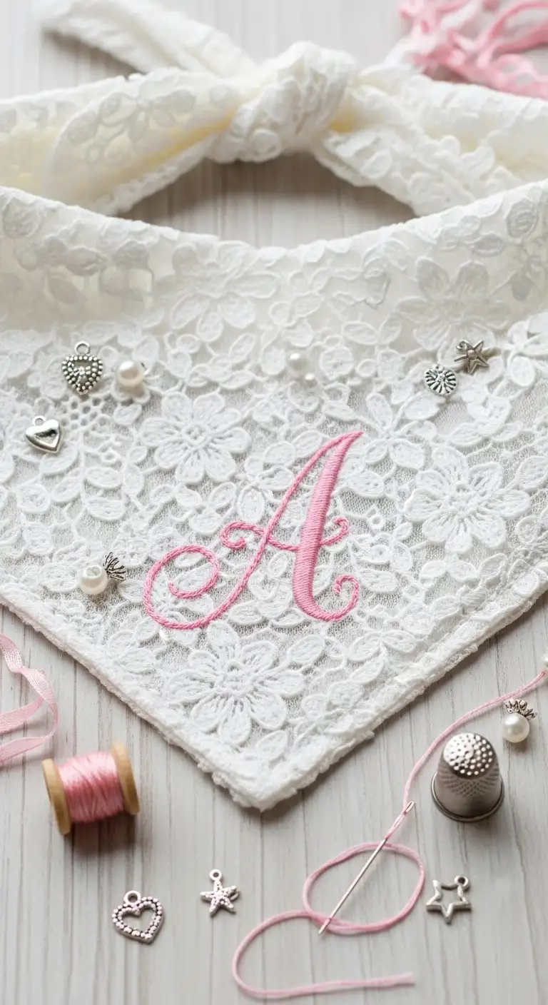 How to Use a Lace Bandana as a Unique Bridal Accessory or Favor 5 Personalizing Your Lace Bandanas