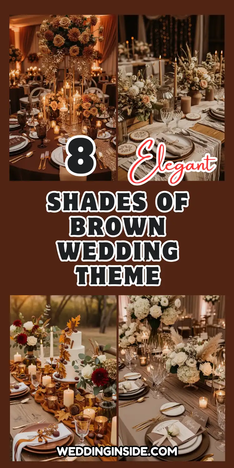 Shades of Brown Wedding Theme: 8 Elegant Ideas 2 Shades of Brown Wedding Theme