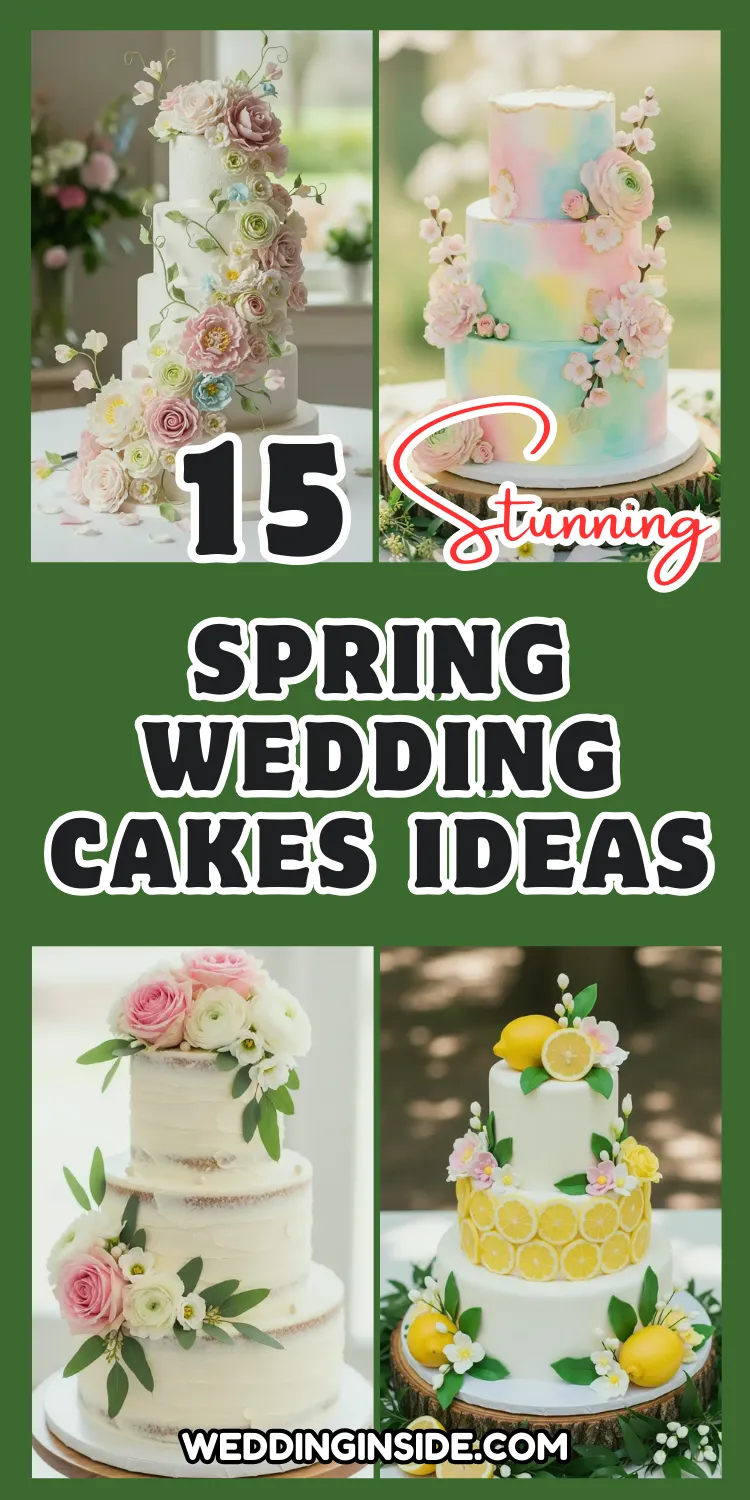 Stunning Spring Wedding Cakes You’ll Love 2 Spring Wedding Cakes