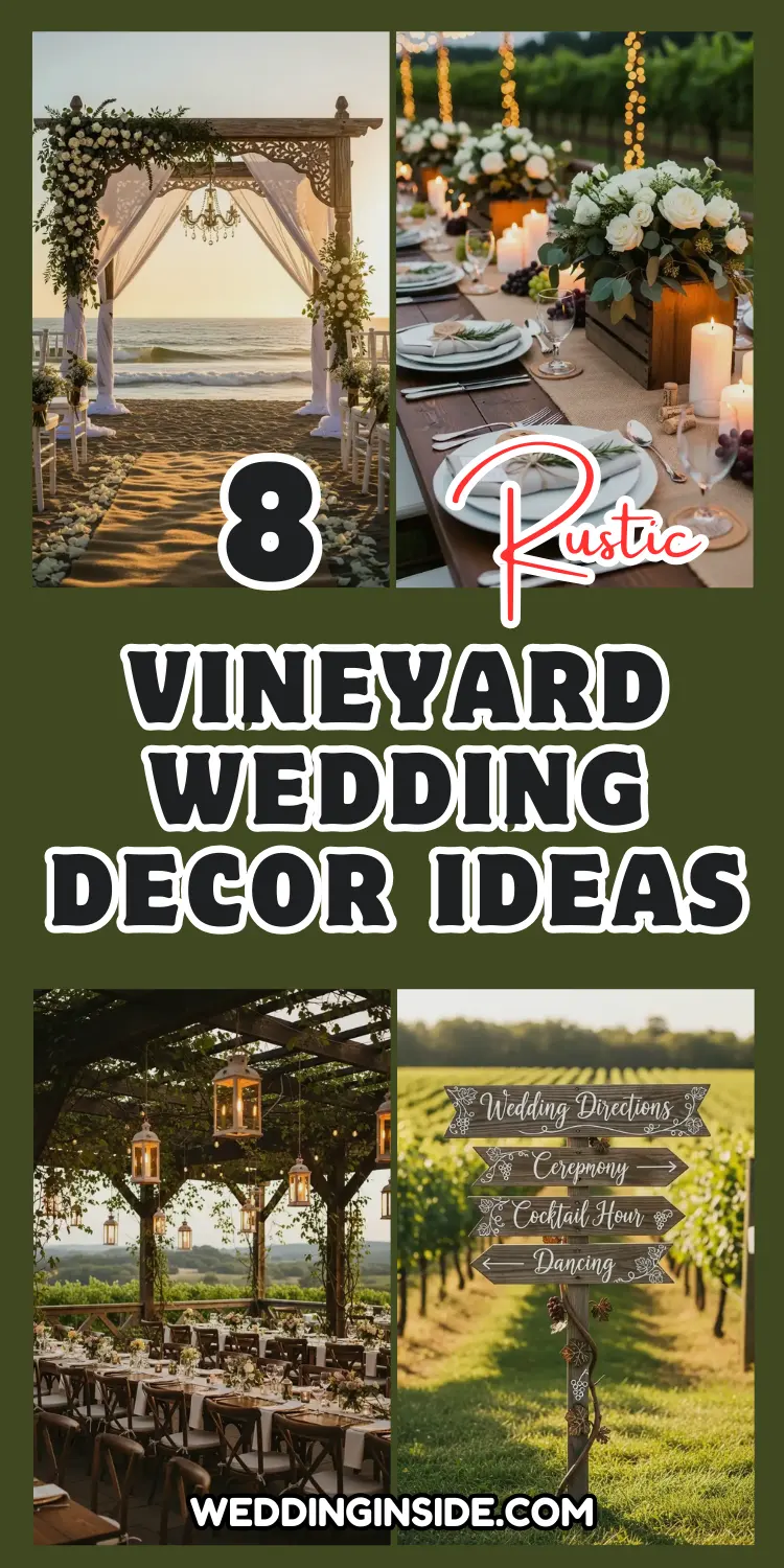 Vineyard Wedding Decor: 8 Ideas for a Rustic Elegant Look 2 Vineyard Wedding Decor