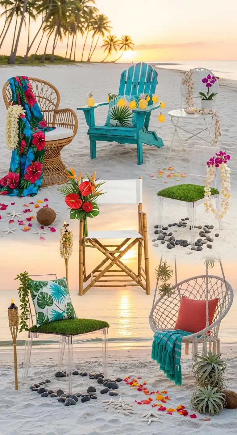 Ombre Rusty Orange Wedding Cake Coconut Shell Decoration Ideas