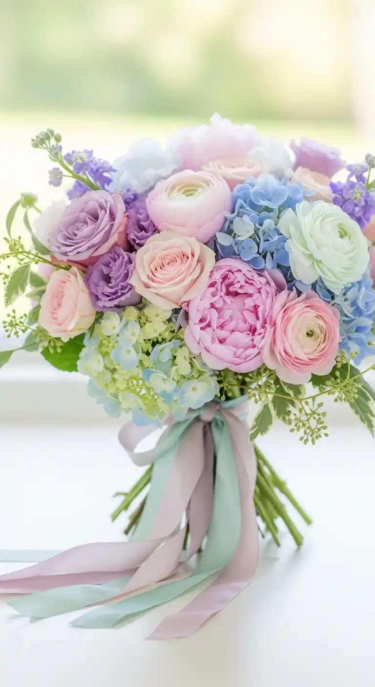 Ombre Rusty Orange Wedding Cake Pastel Flower Bouquet Designs