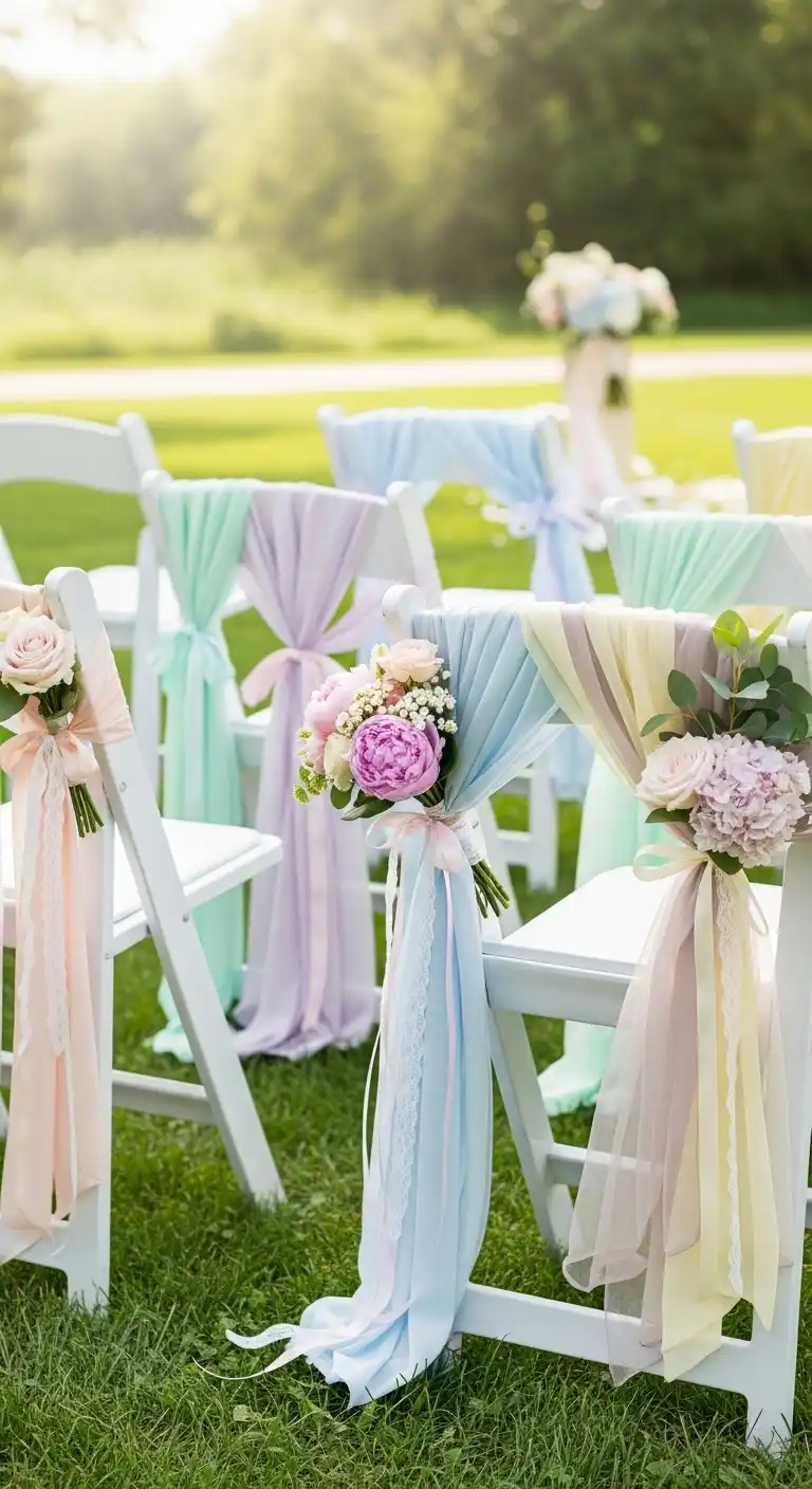 Ombre Rusty Orange Wedding Cake Pastel Wedding Chair Decorations