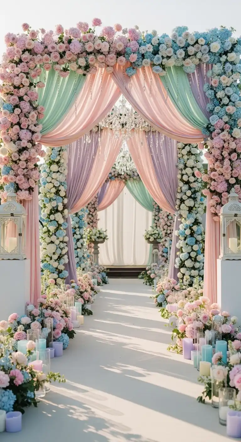 Ombre Rusty Orange Wedding Cake Pastel Wedding Entrance Decorations