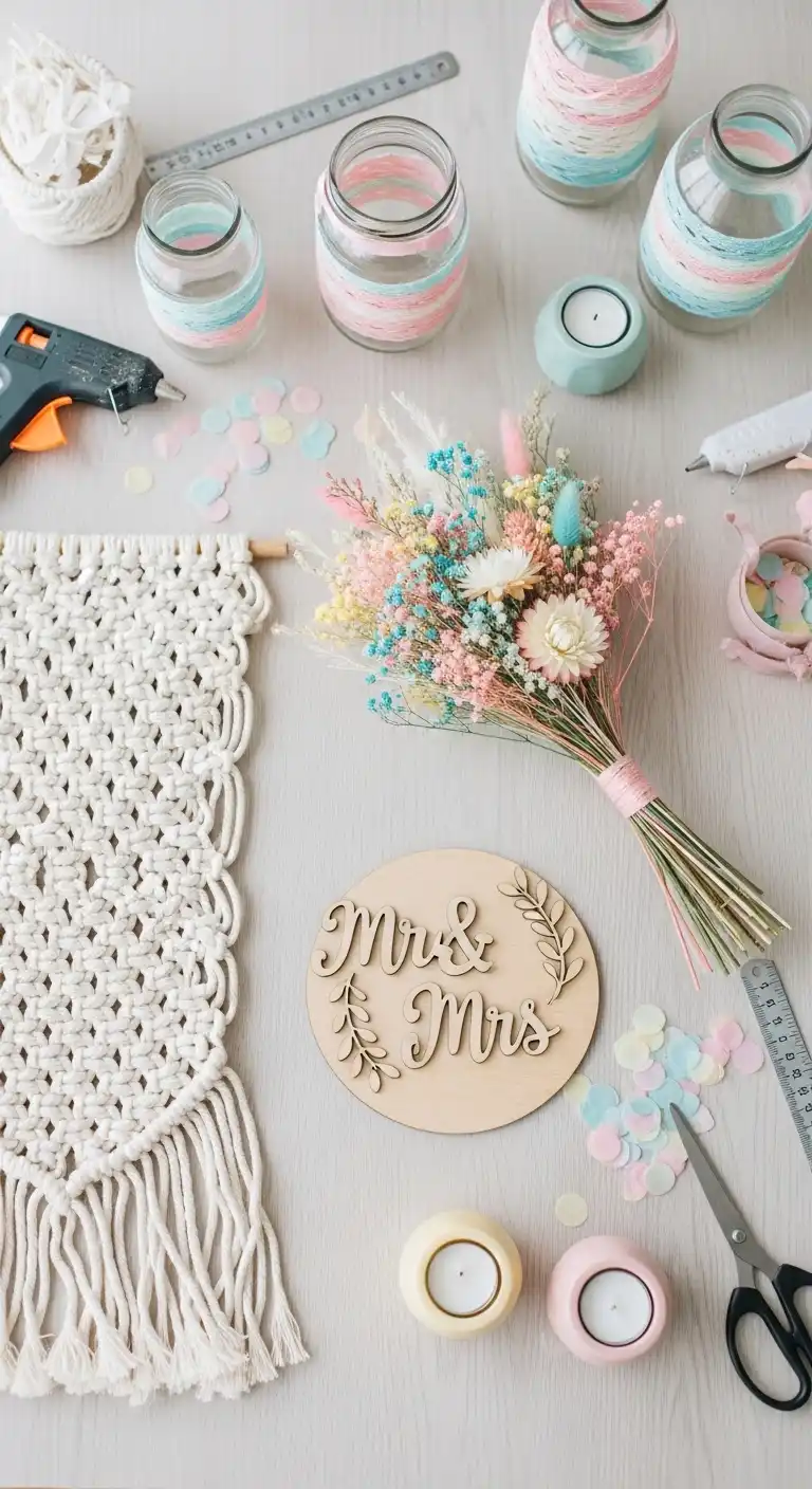 Ombre Rusty Orange Wedding Cake DIY Pastel Wedding Decor Ideas