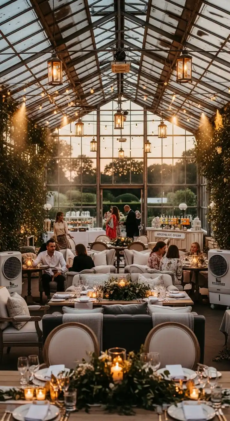 Ombre Rusty Orange Wedding Cake Guest Comfort in Greenhouse Weddings