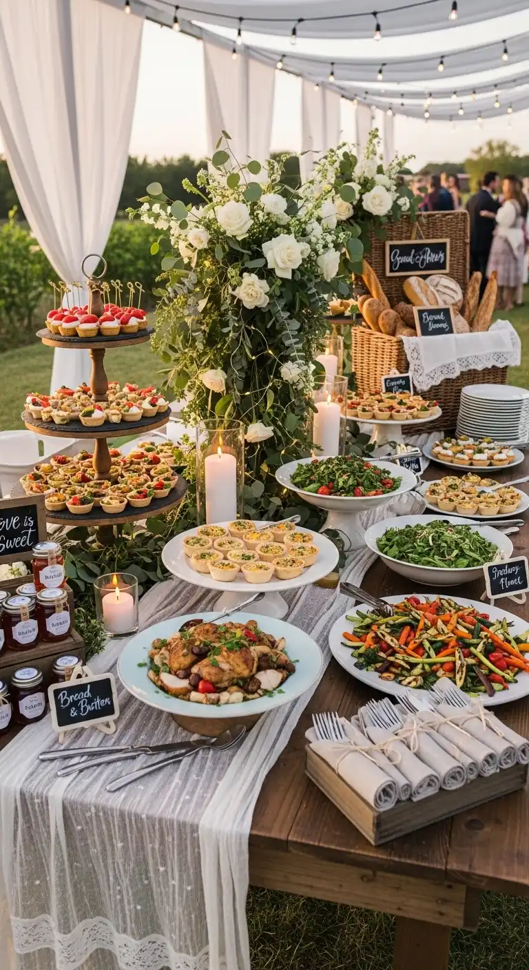 Ombre Rusty Orange Wedding Cake Theme and Layout for Your Wedding Buffet Table