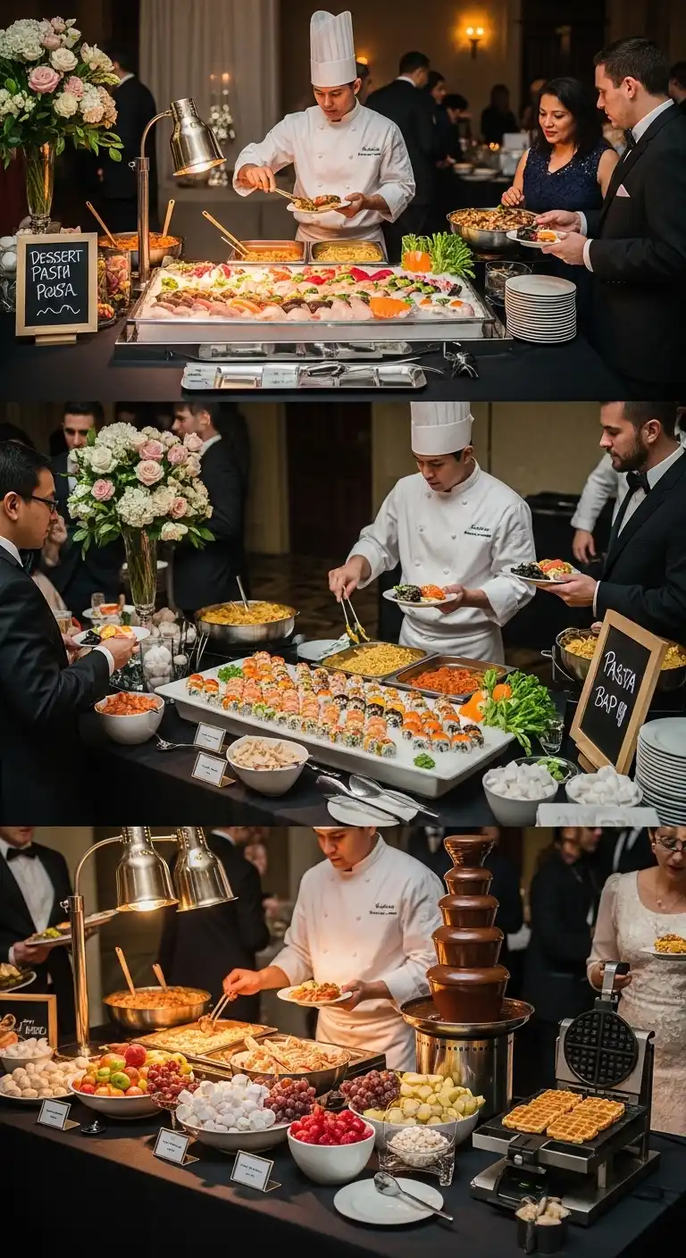 Ombre Rusty Orange Wedding Cake wedding buffet table