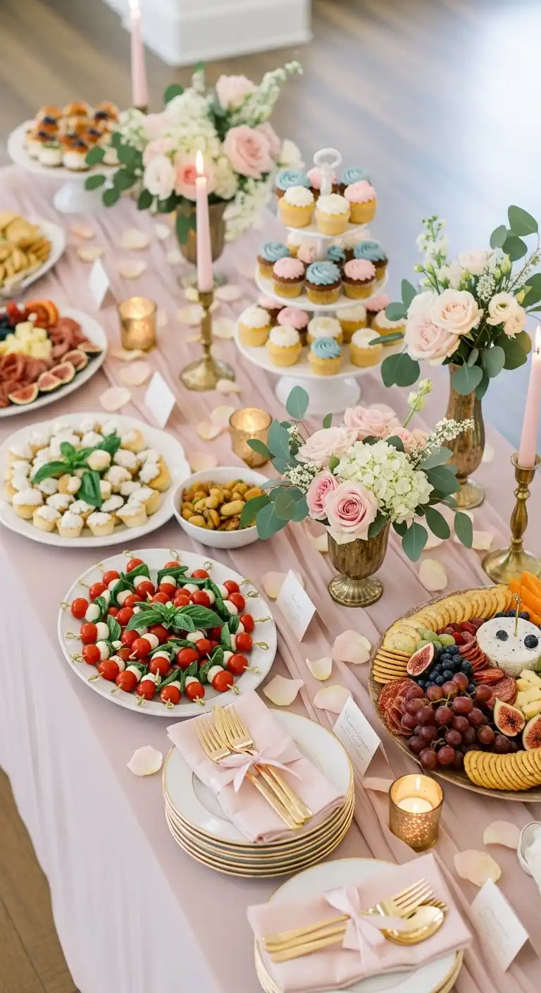 Ombre Rusty Orange Wedding Cake Color Palette Across Food and Decor