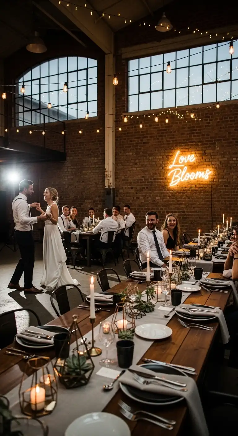 Ombre Rusty Orange Wedding Cake Industrial Wedding Aesthetic