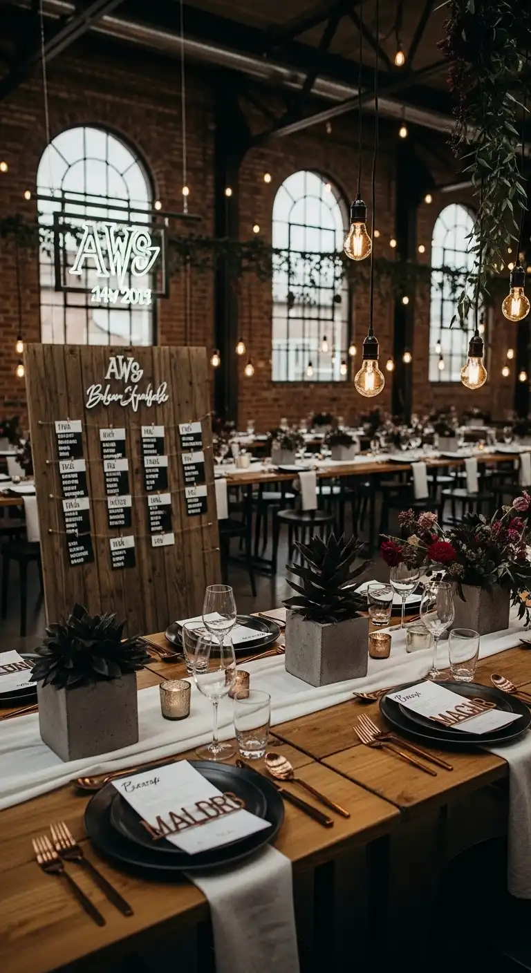 Ombre Rusty Orange Wedding Cake Personalize Industrial Wedding Decor Without Losing Its Edge