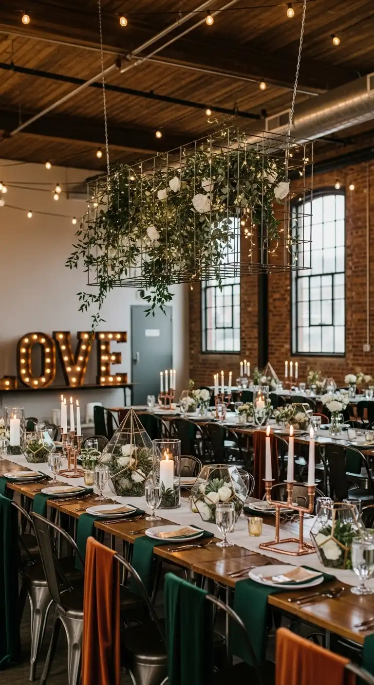 Ombre Rusty Orange Wedding Cake Budget-Smart Strategies for Stunning Industrial Wedding Decor Ideas