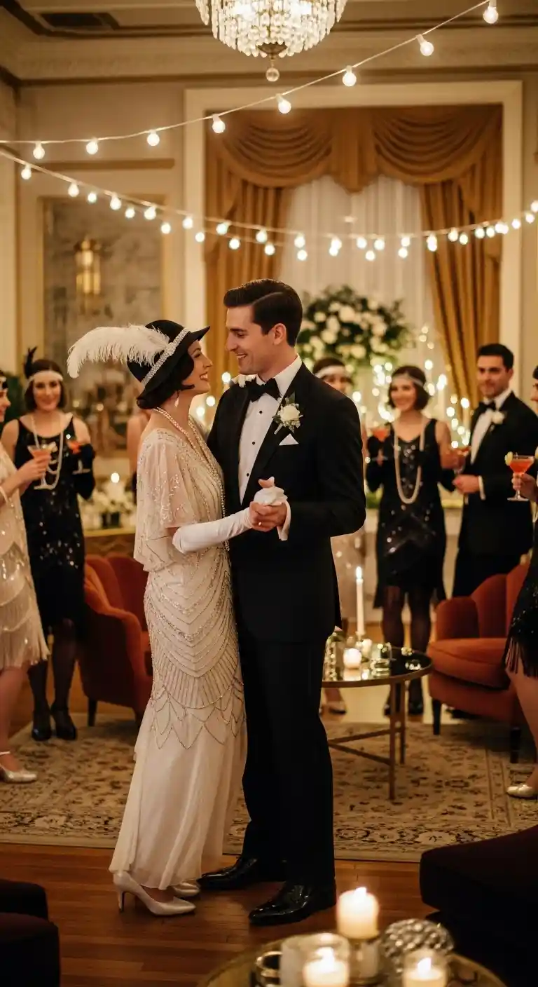 Ombre Rusty Orange Wedding Cake World of 1920s Glamour and Romance