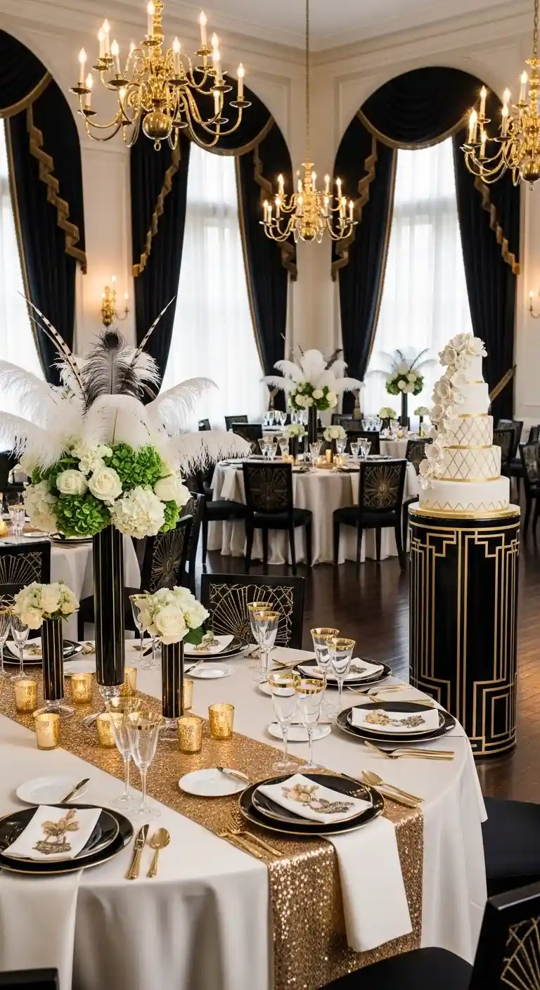 Ombre Rusty Orange Wedding Cake Essential Elements of a Gatsby-Inspired Wedding Atmosphere