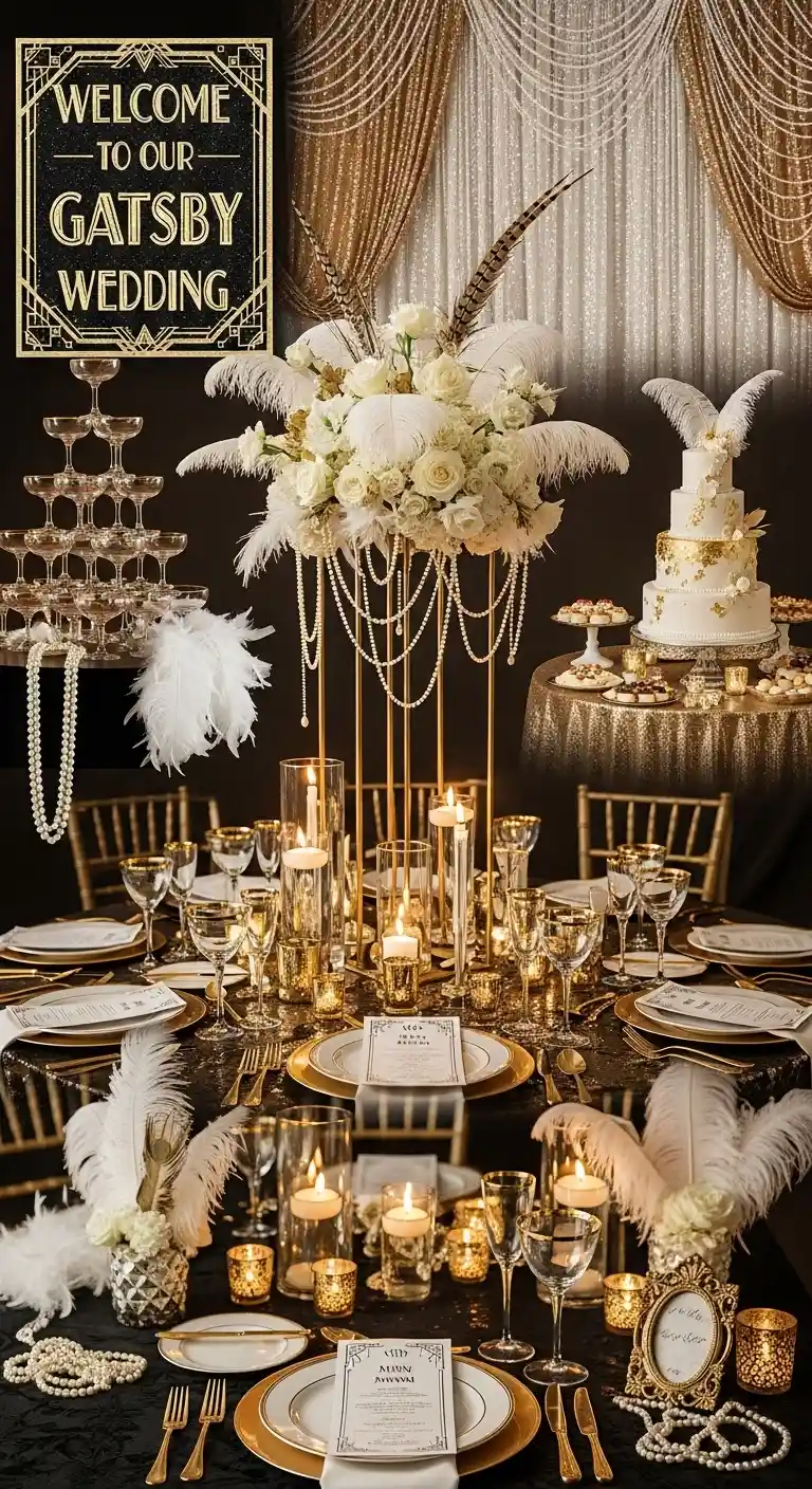 Ombre Rusty Orange Wedding Cake Ways to Achieve Great Gatsby Wedding Décor Ideas