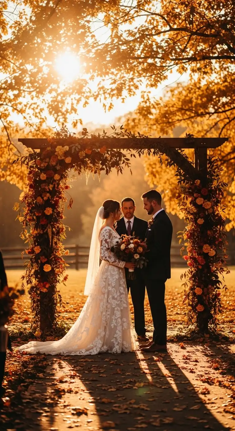 Ombre Rusty Orange Wedding Cake Golden Fall Themes Make Weddings Unforgettable