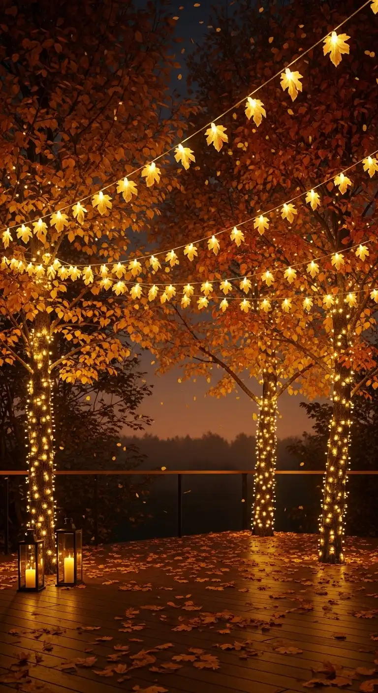 Ombre Rusty Orange Wedding Cake Ambient Lighting for a Romantic Glow