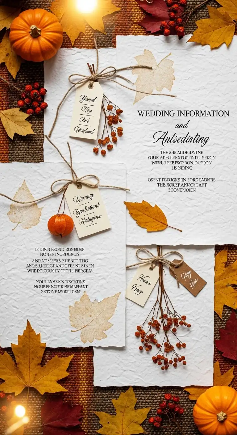 Ombre Rusty Orange Wedding Cake Creative Information Section: Incorporating Seasonal Textures