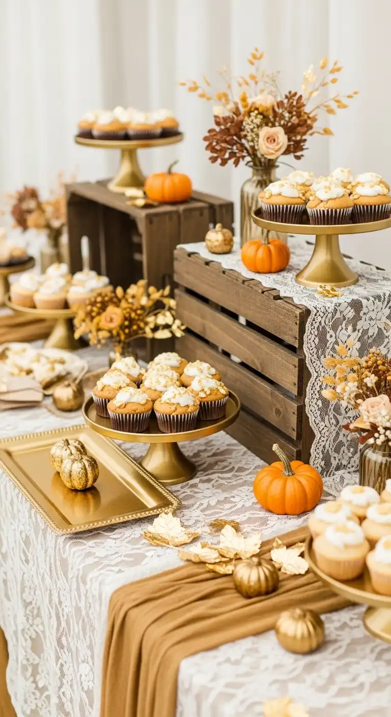 Ombre Rusty Orange Wedding Cake Unique Seasonal Centerpieces for Dessert & Sweet Tables