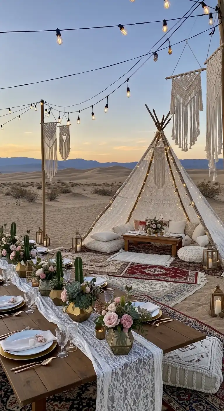 Ombre Rusty Orange Wedding Cake Desert Wedding Decor