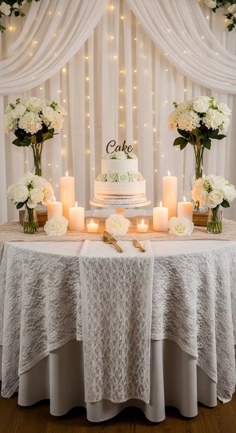 Ombre Rusty Orange Wedding Cake Cake Table Styling with Layered Textures