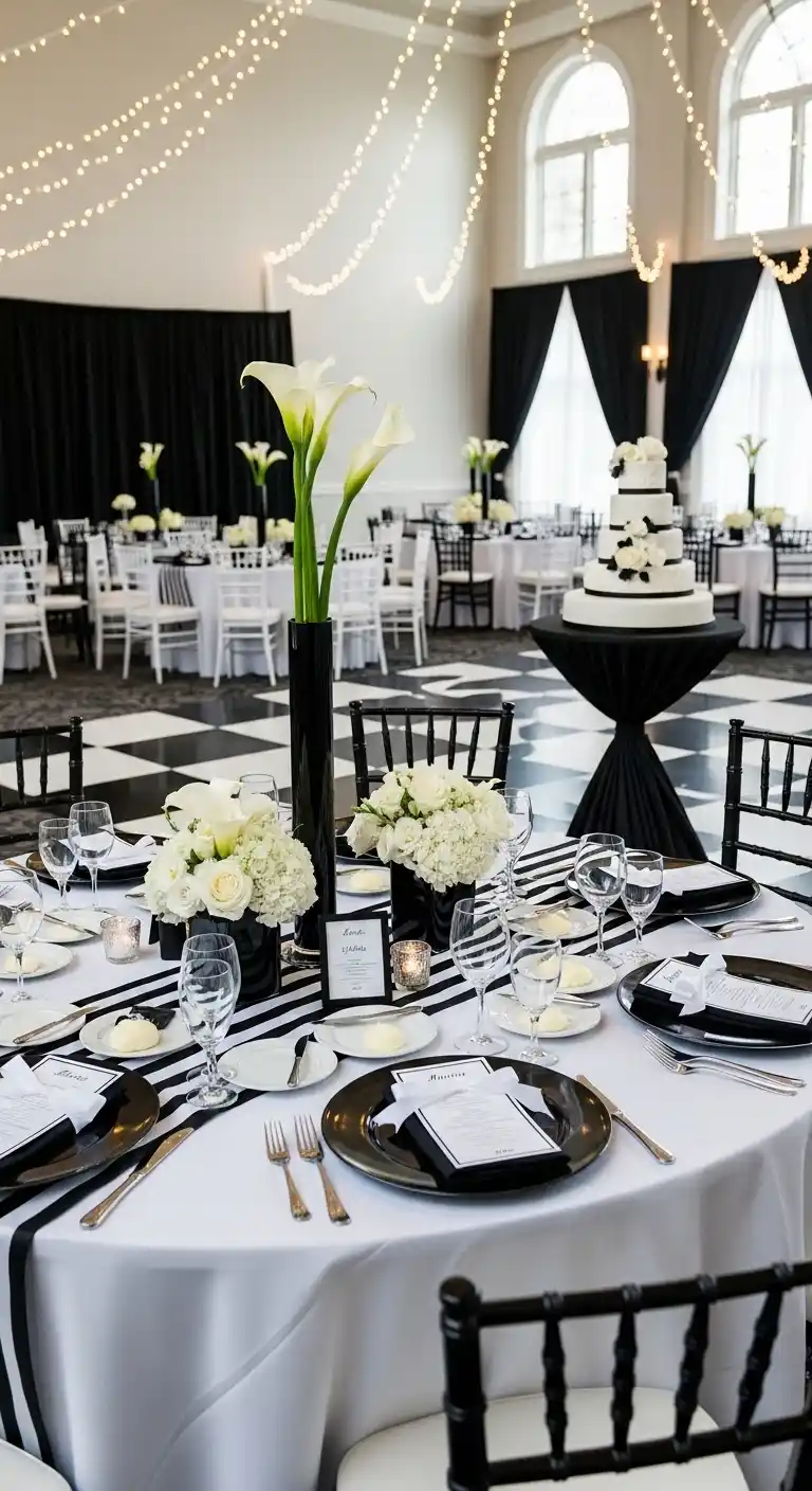 Ombre Rusty Orange Wedding Cake Choose Black and White Wedding Decor