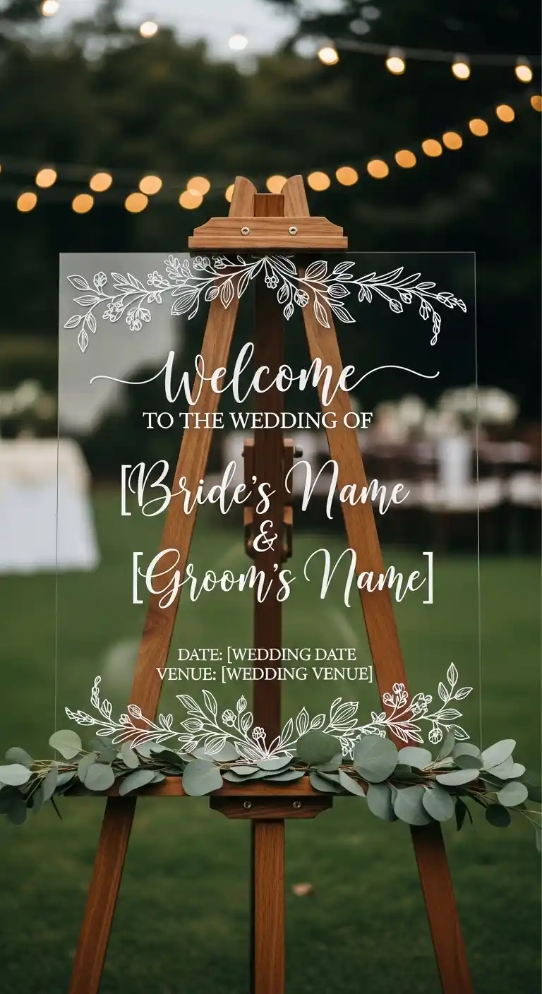 Ombre Rusty Orange Wedding Cake Designing the Perfect Acrylic Wedding Sign