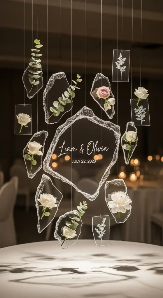 Ombre Rusty Orange Wedding Cake Creative Acrylic Sign Ideas Beyond Traditional Usage